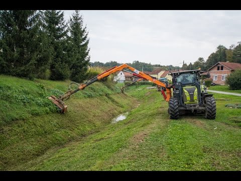 MAXIMA Crane Mower with HYDRA Mowing Head (Rolling Footage) - Summer Road Maintenance - RASCO