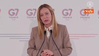 Meloni al G7: Con Trump rapporto immutato, abbiamo carattere forte
