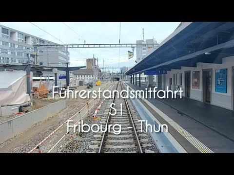 Car ride in the S1 from Fribourg to Thun on a BLS RABe 515.