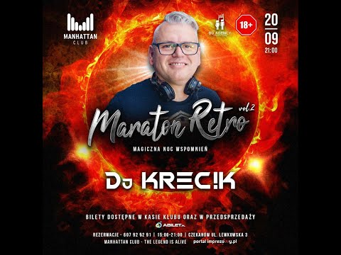 DJ KRECIK LIVE AT MARATON RETRO 20 09 2025 MANHATTAN CLUB CZEKANÓW