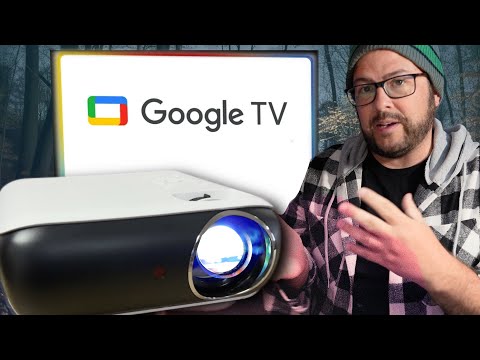 Google TV Smart Projector, All in 1 HAPPRUN Home, Work or Outdoor Theater System