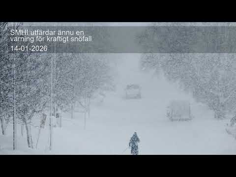 SMHI utfärdar ännu en varning för kraftigt snöfall