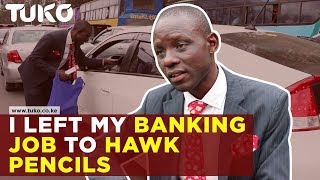 The man selling pencils in a suit | Tuko TV