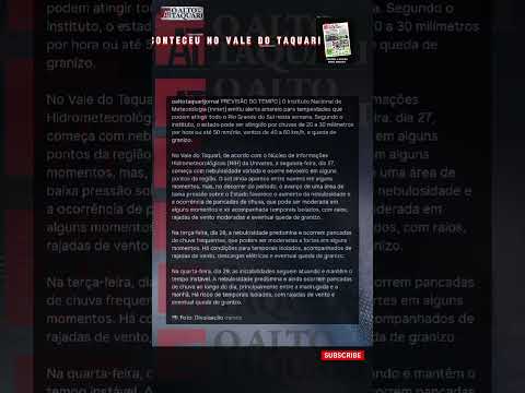 Estado em atenção, alerta amarelo para o RS 27-07-26 #noticias #tempestade #alerta