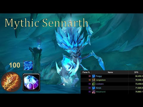 Arcane Rank 1 (Boss dmg + No externals) Sennarth Mythic - 84.5k DPS