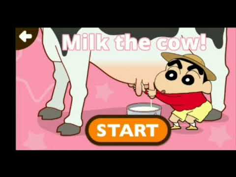shin chan milking cow part-1 #1