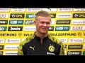 Erling Haaland isn`t made for interviews.