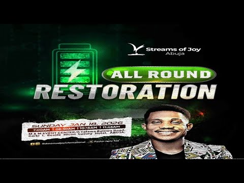 ALL ROUND RESTORATION || SUNDAY SERVICE || 18TH JANUARY 2026