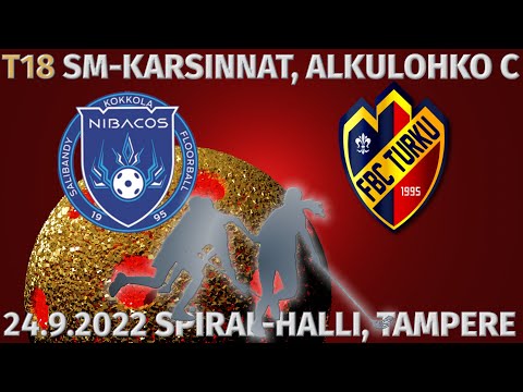 T18 Nibacos - FBC Turku. SM-karsinta, lohko C. 24.9.2022 Spiral-halli Tampere