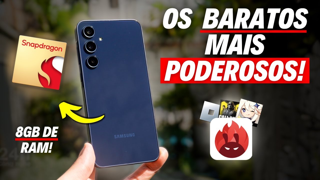 🔥MELHORES Celulares POTENTES e BARATOS para JOGOS em 2024! (Melhor Momento para Comprar)