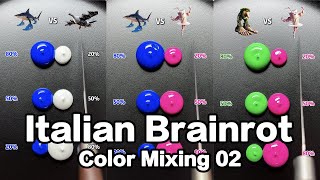 Italian Brainrot Color Mixing Collection 2 | Tung Tung Tung Sahur | tralalero tralala