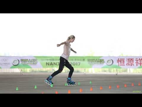 2017 Roller Games，Senior Women Classic Slalom 6th，Klaudia Hartmanis，Poland 成女花桩 6th 波兰
