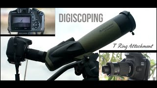 Digiscoping with Celestron Ultima 80 | How to attach T - RING to DSLR Camera l Setup & Test