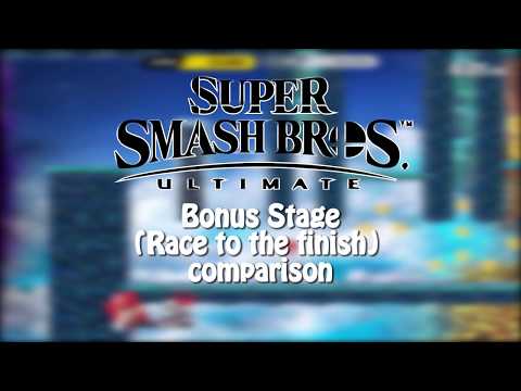 Super Smash Bros. Ultimate and 64 - Classic Mode Bonus Stage Comparison (Race to the finish)