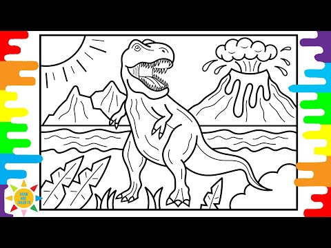 Tyrannosaur Coloring Page | Dinosaurs Coloring Pages | Unknown Brain & Kyle Reynolds - I'm Sorry Mom