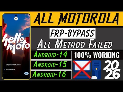 ✅ How to Remove FRP Lock on All Motorola Phones 2026 | Android 14–16 | No PC