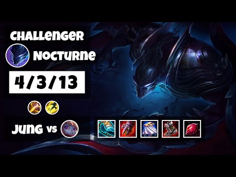 Nocturne vs Poppy KOREAN Challenger JUNGLE (4/3/13) - v11.8