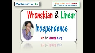 Wronskian & Linear Independence