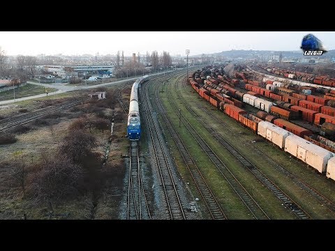 [Drone] Trenuri de Calatori pe Apus/Passenger Trains on Sunset in Oradea Est Triaj - 28 March 2018