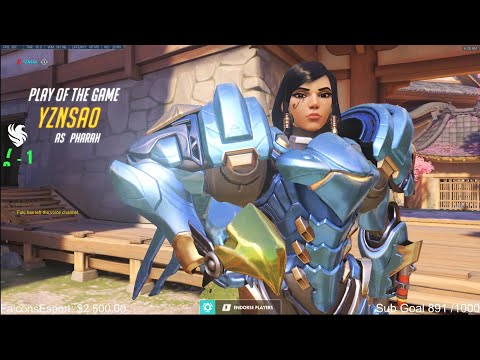 POTG! YZNSA ONE TRICK PHARAH - GAMEPLAY OVERWATCH SEASON 28 TOP 500