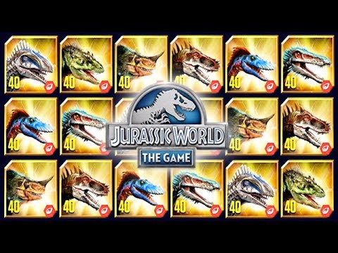 ALL VIP CARNIVORES MAX LEVEL 40 (JURASSIC WORLD THE GAME)