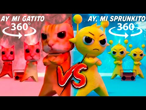 360° VR Ay mi Gatito Miau, Miau vs Ay mi Srunkito Bum, Bum