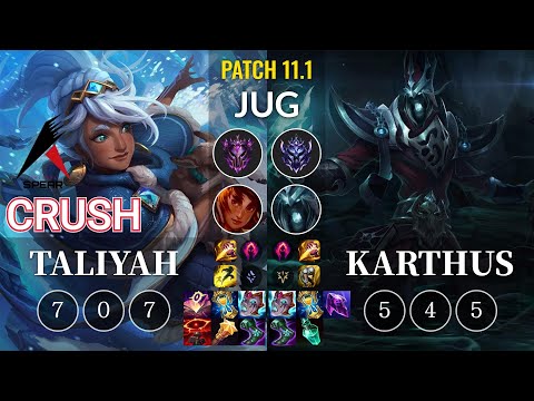 ASP Crush Taliyah vs Karthus Jungle - KR Patch 11.1