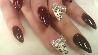 P2 HOW TO ONE BALL METHOD ON STILETTO NAILS SHAPING