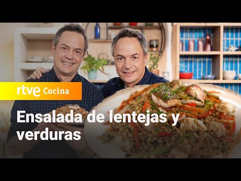 Receta de ensalada de lentejas y verduras con pescado en escabeche - Menudos Torres | RTVE Cocina