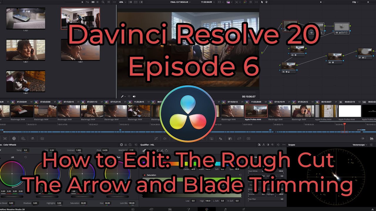 Davinci Resolve 20 - Episode 6 - How to Edit in Resolve: The Rough Cut, Trimming and Cutting