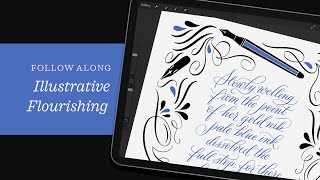Flourishing Calligraphy & Illustrations | Time Lapse Layout with Border
