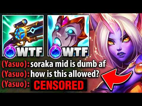 I GAVE THIS YASUO A MENTAL BREAKDOWN WITH SORAKA MID (HE COULDN'T TAKE IT)