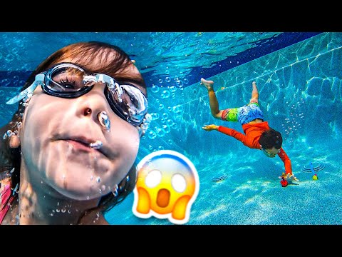MERGULHOS NA PISCINA COM MARCOS E LAURA - Família Brancoala