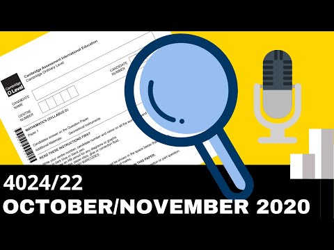 O-Level Maths D October November 2020 Paper 22 4024/22