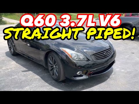 2014 INFINITI Q60 S 3.7L V6 DUAL EXHAUST w/ STRAIGHT PIPES!