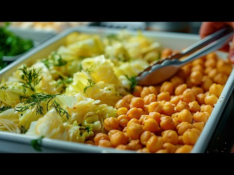 1 cabbage and 1 can chickpeas! Simple and incredibly delicious cabbage recipe I make every week!