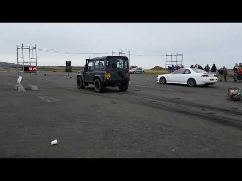 Thumbnail for Nutz landrover defender 500+ bhp drag race perran spitfire raceway by Land Rover