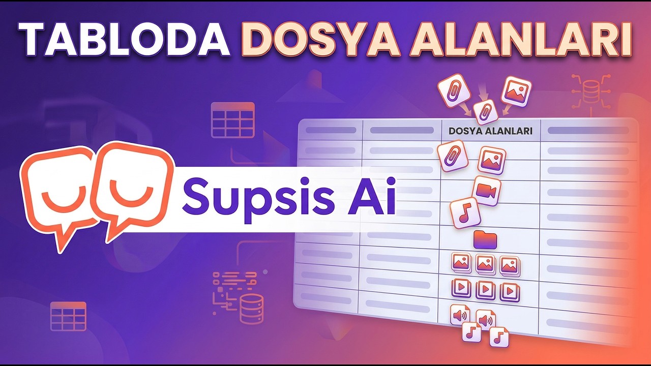 Supsis Ai - Tablolar | Dosya Alanları