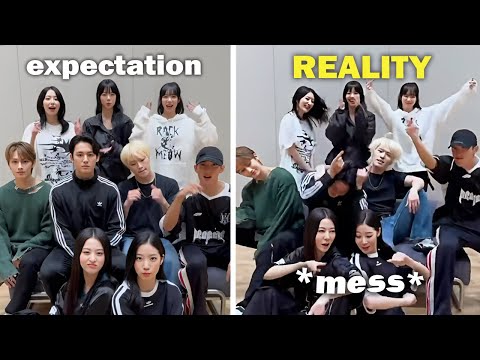 Seventeen & Le sserafim sharing the same brain cells (dancing to each other's song)