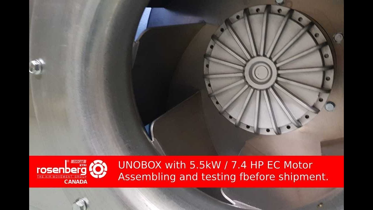 Rosenberg's UNOBOX with 5.5 kW / 7.4 HP EC Motor (ECM)