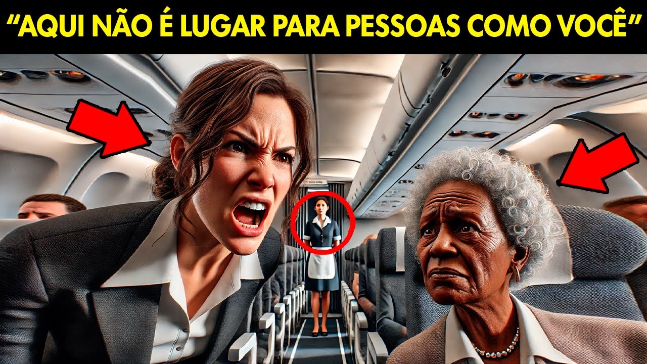 AEROMOÇA HUMILHA IDOSA POR SUA COR, MAS QUANDO ELA DESCOBRE QUE ELA ERA A DONA DA COMPANHIA AÉREA