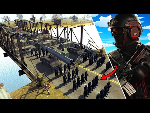 SWAT Police Hold Bridge against RIOT Charge! - Men of War: WW3 Mod Battle Simulator