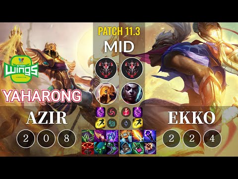 JAG Yaharong Azir vs Ekko Mid - KR Patch 11.3