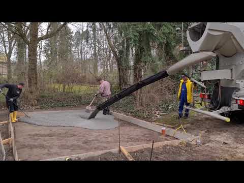 Bodenplatte für ein Gartenhaus