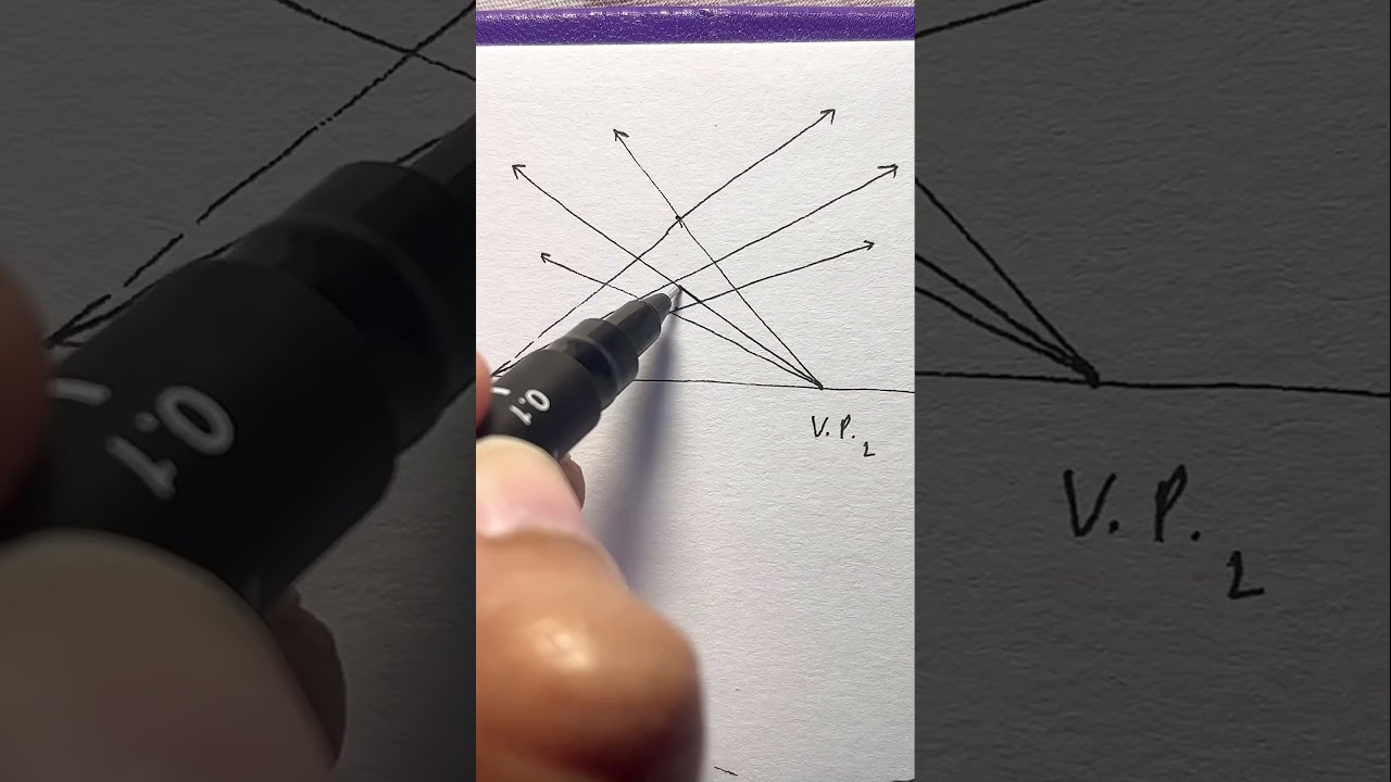How to draw 2 point perspective Worm’s Eye View✌️ #shorts #art #drawing #drawwithme #perspective