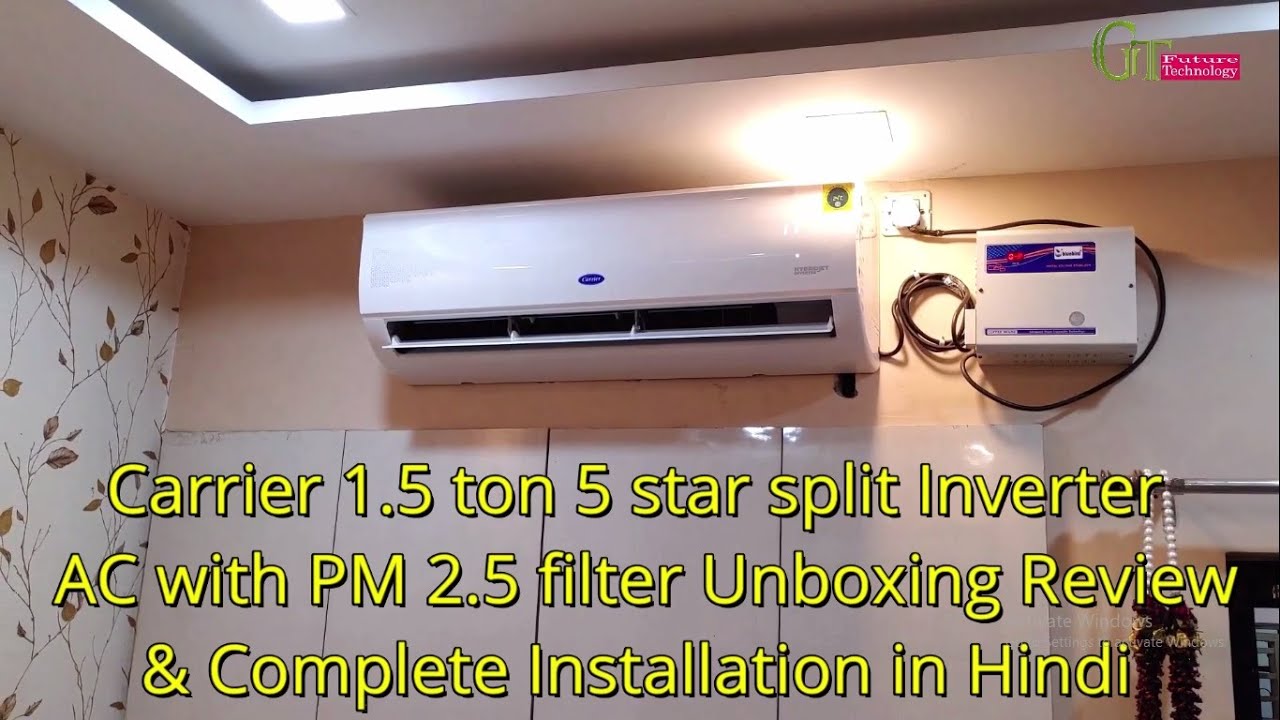 सबसे बेहतर एयर कंडीशनर Carrier 1.5 ton 5 star 18K Ester Neo-i-hybrid jet R32 split inverter ac With PM 2.5 Filter