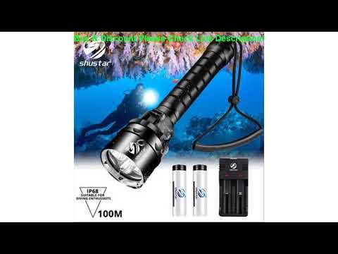 IP68 Powerful Diving Flashlight Highest Waterproof Professional diving light With anti-skid Rope U