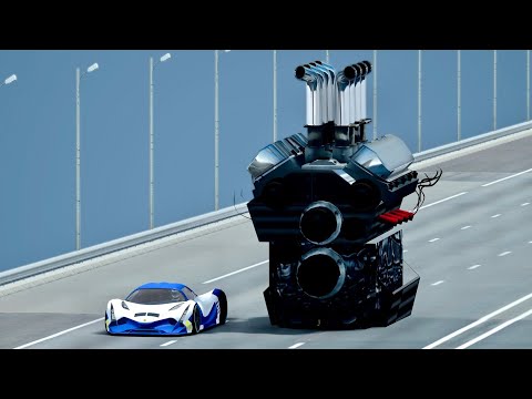 Devel Sixteen vs Giant Engine Monster - Drag Race 20 KM