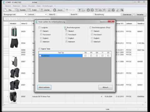 Artikeltexte markieren  / DdD COWIS – Warenwirtschaft, Kassensoftware & E-Commerce