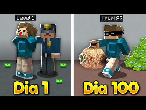 PASSEI 100 DIAS SENDO LADRÃO NO MINECRAFT - VIDA DE LADRÃO - O FILME